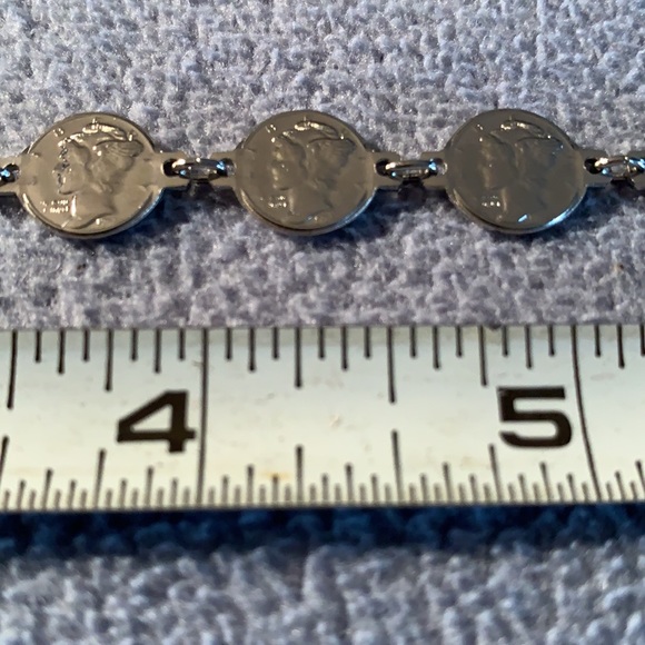 Silver Towne (dime) bracelet. - Picture 6 of 7